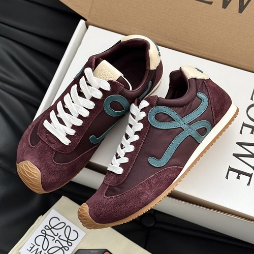 LOEWE Ballet Runner 2.0 Sneakers 로에베 발레 러너 2.0 러너 스니커즈 버건디/그린 굽높 2cm