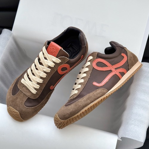 LOEWE Ballet Runner 2.0 Sneakers 로에베 발레 러너 2.0 러너 스니커즈 브라운/오렌지 굽높 2cm