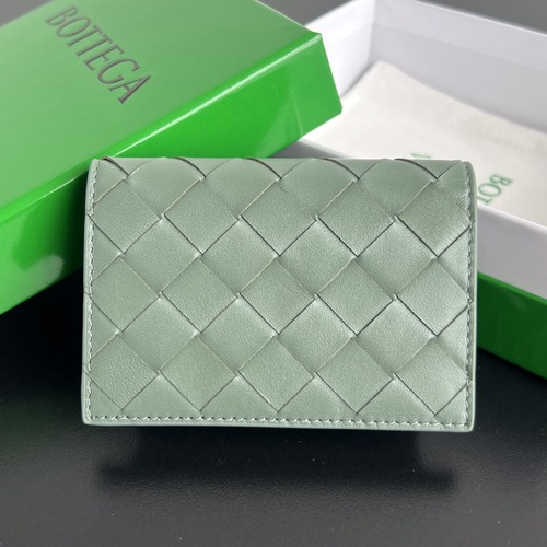Bottega Veneta Intrecciato Flap Card Case 보테가 베네타 인트레치아토 플랩 카드 케이스 스모그그린 11cm