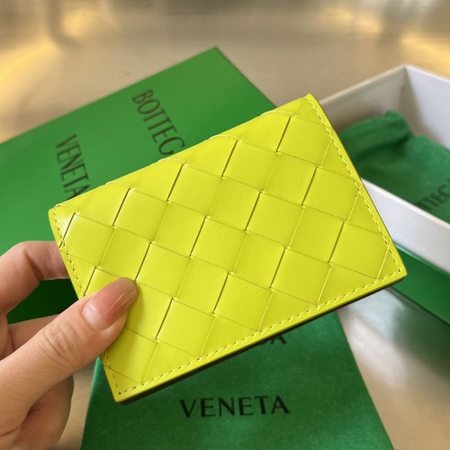 Bottega Veneta Intrecciato Business Card Case 보테가 베네타 인트레치아토 비즈니스 카드 케이스 (740282VCPQ33724) 라임/블랙 11cm