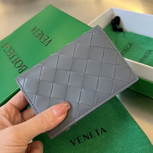 Bottega Veneta Intrecciato Business Card Case 보테가 베네타 인트레치아토 비즈니스 카드 케이스 (740282VCPQ33724) 그레이 11cm
