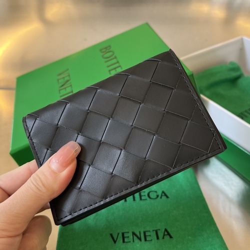 Bottega Veneta Intrecciato Business Card Case 보테가 베네타 인트레치아토 비즈니스 카드 케이스 (740282VCPQ33724) 블랙 11cm