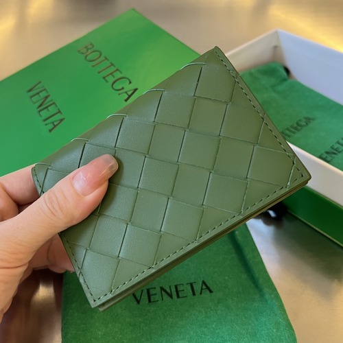 Bottega Veneta Intrecciato Business Card Case 보테가 베네타 인트레치아토 비즈니스 카드 케이스 (740282VCPQ33724) 다크그린 11cm