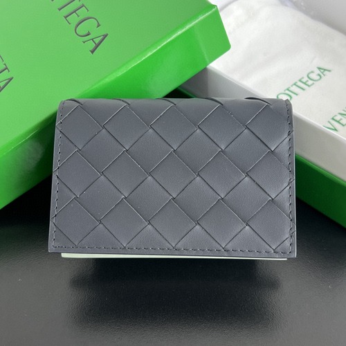 Bottega Veneta Intrecciato Business Card Case 보테가 베네타 인트레치아토 비즈니스 카드 케이스 (740282VCPQ33724) 그레이/민트 11cm