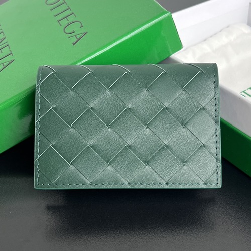 Bottega Veneta Intrecciato Business Card Case 보테가 베네타 인트레치아토 비즈니스 카드 케이스 (740282VCPQ33724) 그린/블랙 11cm