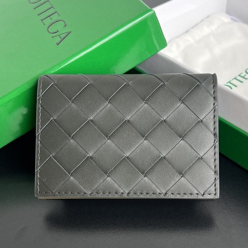 Bottega Veneta Intrecciato Business Card Case 보테가 베네타 인트레치아토 비즈니스 카드 케이스 (740282VCPQ33724) 블랙/카키 11cm