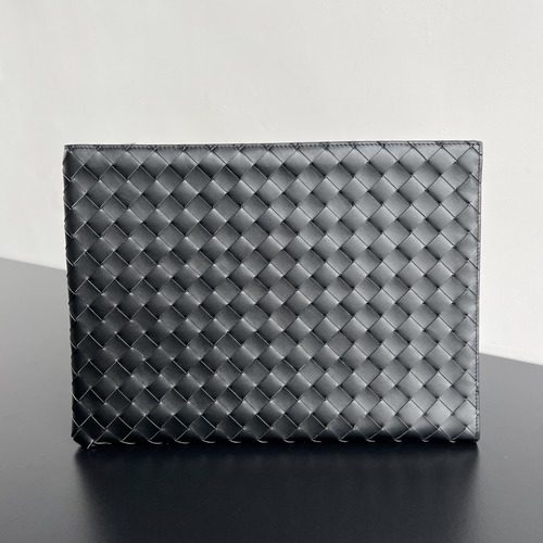 Bottega Veneta Intrecciato Document Case with Wristlet 보테가 베네타 인트레치아토 도큐먼트 케이스 732638V2E418803 블랙/레드 33cm
