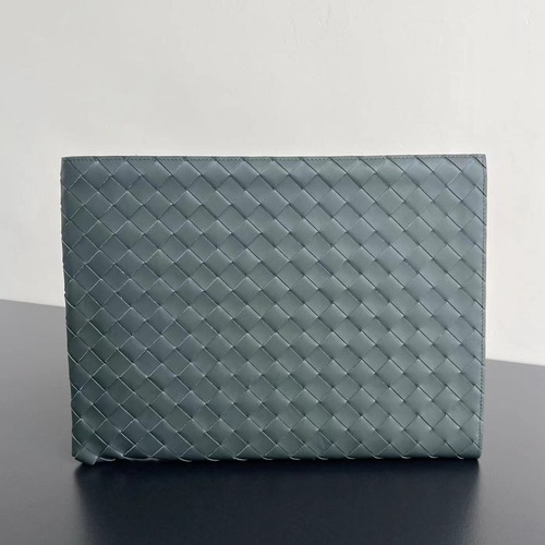 Bottega Veneta Intrecciato Document Case with Wristlet 보테가 베네타 인트레치아토 도큐먼트 케이스 732638V2E418803 스모그그레이/스카이 33cm