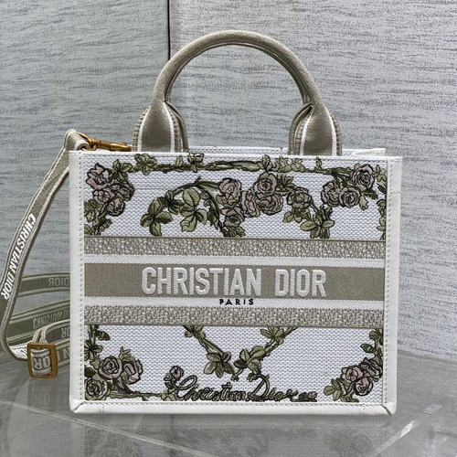 Dior Book Tote Small Embroidered Toile 디올 북 토트 스몰 트왈 드 주이 카키 자수 토트백 26cm
