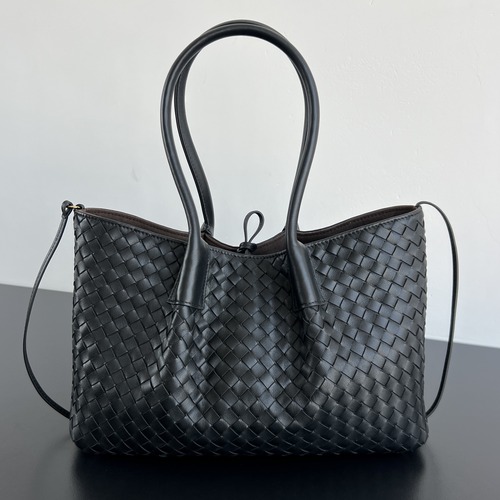 BOTTEGA VENETA Pinacoteca Reversible Intrecciato Tote Bag 보테가 베네타 피나코테카 리버서블 인트레치아토 토트백 854371V5AG12367 블랙 (양면) 34cm