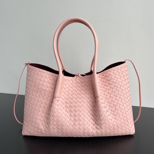 BOTTEGA VENETA Large Pinacoteca Intrecciato 보테가 베네타 라지 피나코테카 인트레치아토 리버서블 토트백 817166V5AG12363 더스티 핑크(양면) 43cm