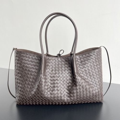 BOTTEGA VENETA Large Pinacoteca Intrecciato 보테가 베네타 라지 피나코테카 인트레치아토 리버서블 토트백 817166V5AG12363 모카 브라운(양면) 43cm