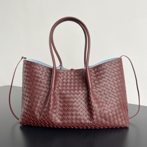 BOTTEGA VENETA Large Pinacoteca Intrecciato 보테가 베네타 라지 피나코테카 인트레치아토 리버서블 토트백 817166V5AG12363 딥 버건디(양면) 43cm