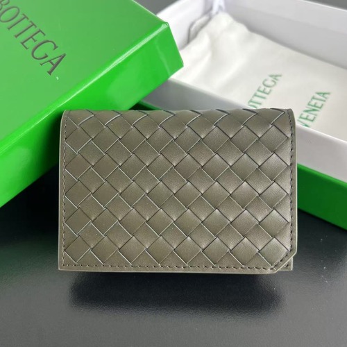 Bottega Veneta Intrecciato 보테가 베네타 인트레치아토 비즈니스 카드 케이스 814657V63U48803 그레이시 카키 11cm