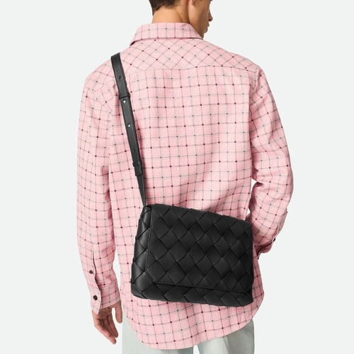 Bottega Veneta Diago Intrecciato 보테가 베네타 디아고 인트레치아토 크로스/숄더백 그레인 카프스킨 블랙 32cm