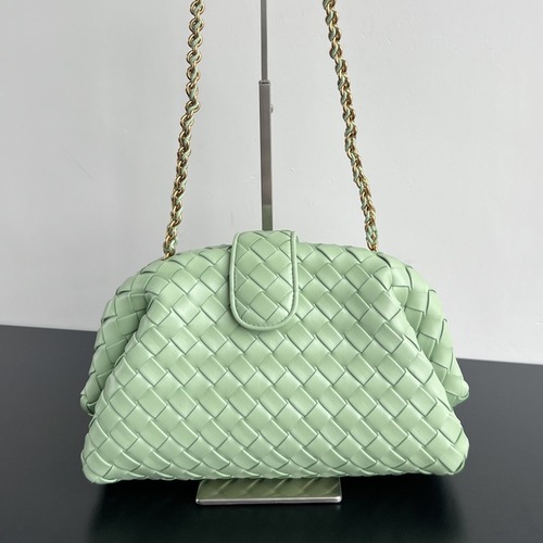 Bottega Veneta Lauren Clutch 보테가 베네타 로렌 클러치 체인백 라이트올리브 민트 그린 31.5cm