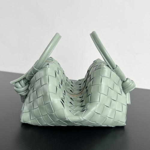 Bottega Veneta Top Handle Loop Bag 보테가 베네타 인트레치아토 위빙 탑 핸들 루프 백 민트그린 19cm