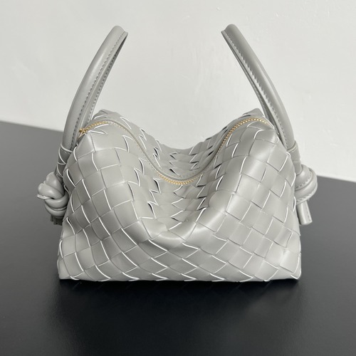 Bottega Veneta Top Handle Loop Bag 보테가 베네타 인트레치아토 위빙 탑 핸들 루프 백 L그레이 19cm
