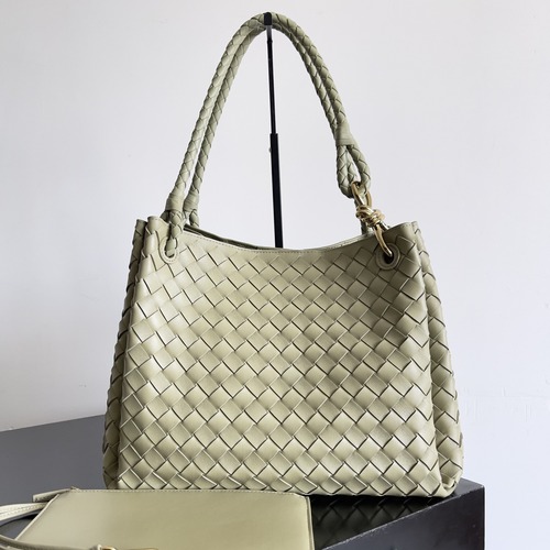 Bottega Veneta Top Handle Loop 보테가 베네타 인트레치아토 위빙 탑 핸들 루프 라이트올리브 30cm