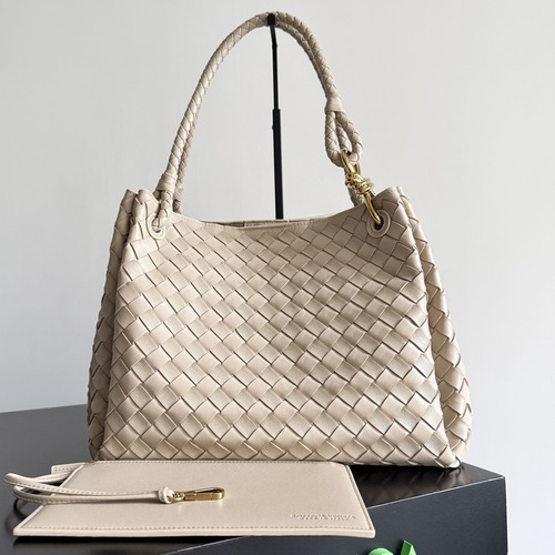 Bottega Veneta Top Handle Loop 보테가 베네타 인트레치아토 위빙 탑 핸들 루프 베이지 30cm