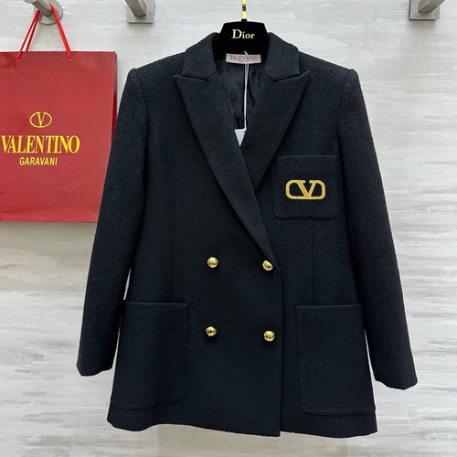 Valentino Gold-Thread Logo Embroidered Blazer 발렌티노  골드 자수 로고 블레이저 (콤비)