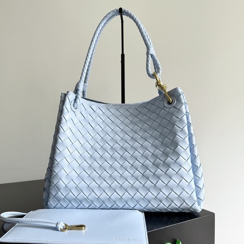 Bottega Veneta Top Handle Loop 보테가 베네타 인트레치아토 위빙 탑 핸들 루프 스카이블루 30cm