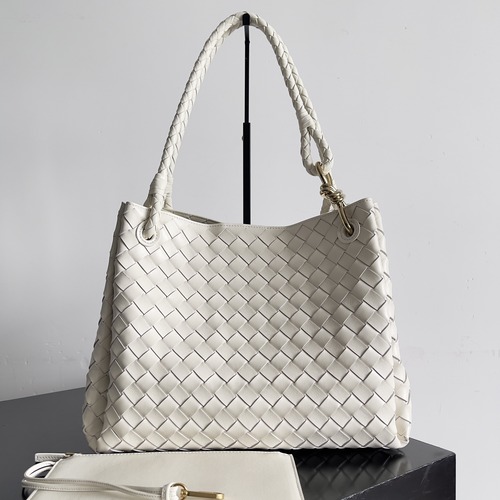 Bottega Veneta Top Handle Loop 보테가 베네타 인트레치아토 위빙 탑 핸들 루프 아이보리 30cm