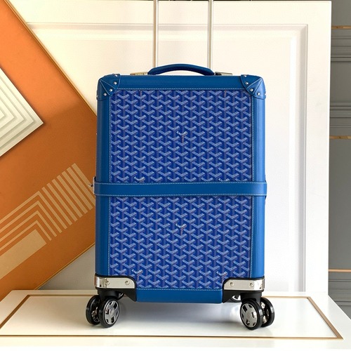 GOYARD Bourget PM Trolley Case 고야드 부르제 PM 트롤리 캐리어 블루/옐로 라이닝 50cm