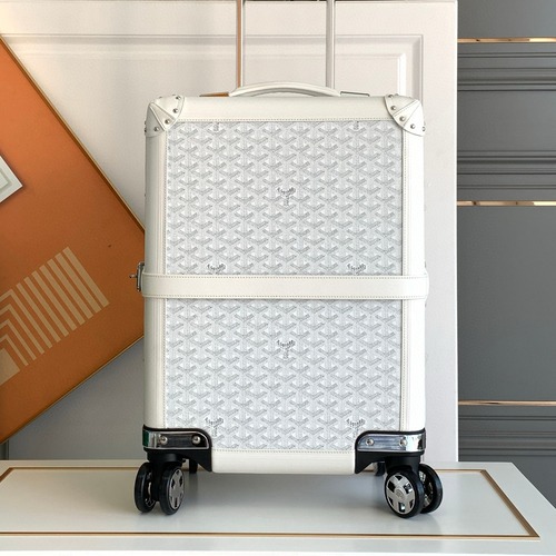 GOYARD Bourget PM Trolley Case 고야드 부르제 PM 트롤리 캐리어 아이보리/옐로우 라이닝 50cm
