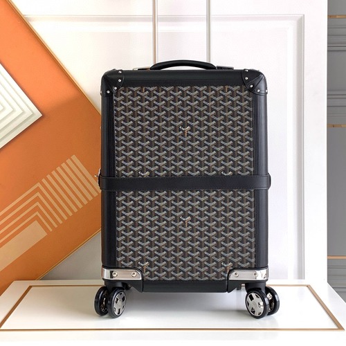 GOYARD Bourget PM Trolley Case 고야드 부르제 PM 트롤리 캐리어 블랙/옐로우 라이닝 50cm