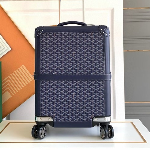 GOYARD Bourget PM Trolley Case 고야드 부르제 PM 트롤리 캐리어 네이비/옐로우 라이닝 50cm