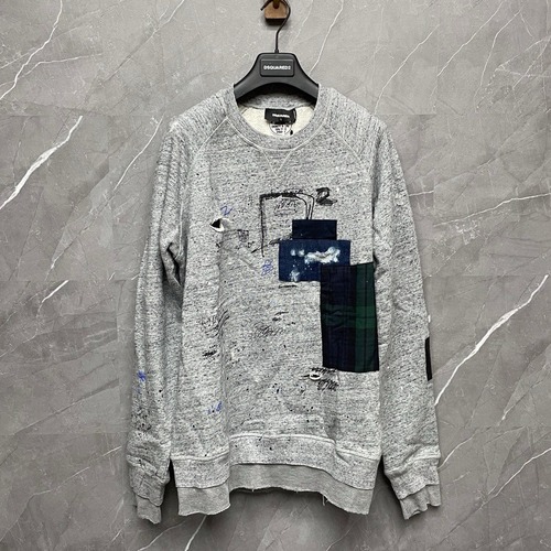 Dsquared2 Distressed Patchwork Sweatshirt 디스퀘어드2 디스트로이드 패치워크 스웻셔츠