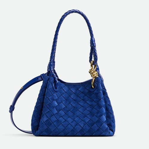 Bottega Veneta Andiamo Intrecciato Parachute Small 보테가 베네타 안디아모 인트레치아토 파라슈트 스몰 코발트블루 21cm