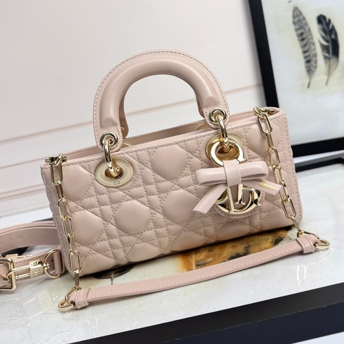 Dior Small Lady D-Joy Bag 디올 레이디 디-조이 스몰 백 파우더 핑크 까나쥬 양가죽 22cm