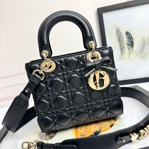 Dior Small Lady Dior My ABCDior Bag 디올 스몰 레이디 디올 마이 ABC디올 백 블러시 Cannage 카프스킨 블랙 20cm