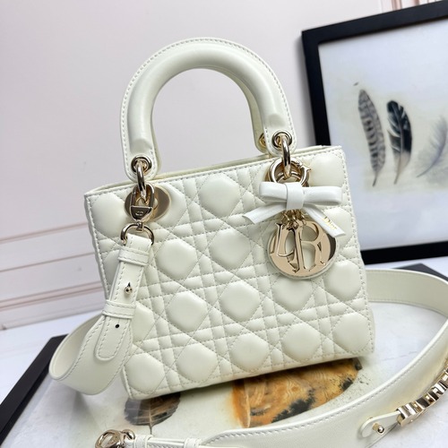 Dior Small Lady Dior My ABCDior Bag 디올 스몰 레이디 디올 마이 ABC디올 백 블러시 Cannage 카프스킨 아이보리 20cm