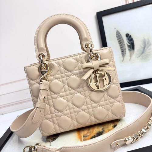Dior Small Lady Dior My ABCDior Bag 디올 스몰 레이디 디올 마이 ABC디올 백 블러시 Cannage 카프스킨 베이지 20cm