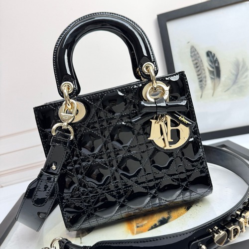 Dior Small Lady Dior My ABCDior Bag 디올 스몰 레이디 디올 마이 ABC디올 백 블러시 Cannage 카프스킨 블랙 20cm