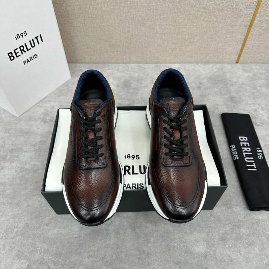 Berluti Fast Track Leather Sneakers 벨루티 패스트 트랙 레더 스니커즈 커스텀 한정판 브라운