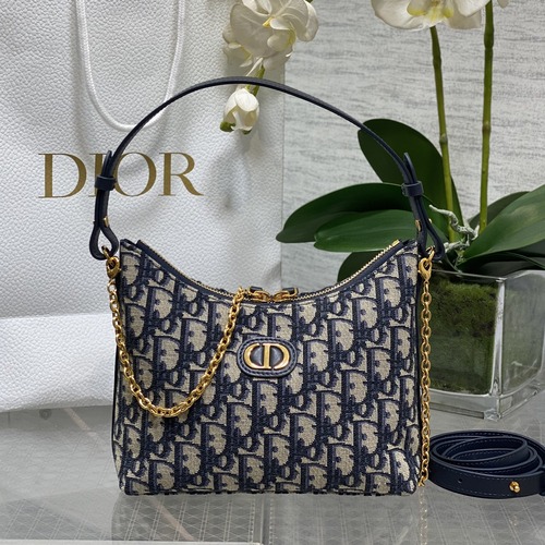 Dior Miss Dior Hobo Bag 디올 미스 디올 호보(덤플) 숄더백 블루 Dior Oblique 자카드 19cm