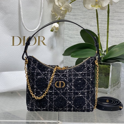 Dior Miss Dior Hobo Bag 디올 미스 디올 호보(덤플) 숄더백 블랙 Dior Oblique 자카드 19cm
