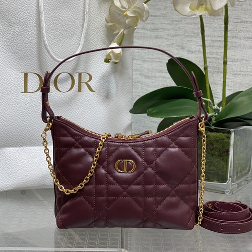 Dior Miss Dior Hobo Bag 디올 미스 디올 호보(덤플) 숄더백 버건디 Dior Oblique 스무스카프레더 19cm