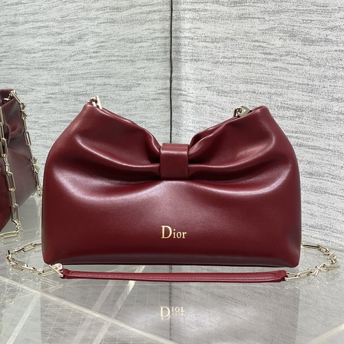 Dior Lambskin Chain Bag 디올 램스킨 체인백 버건디 스무스스킨 27cm