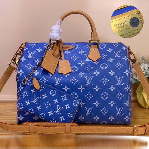Louis Vuitton Speedy P9 Bandoulière 루이비통 모노그램 스피디 P9 반둘리에 40 위켄더 백 블루 N88228 40cm
