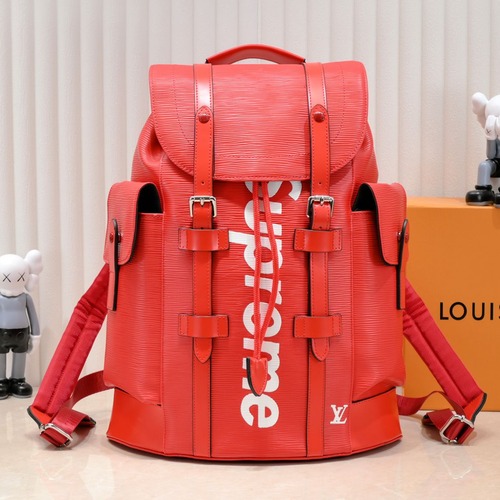 Louis Vuitton Christopher Backpack 루이비통 크리스토퍼 에피레더 백팩 N41379 레드 47cm
