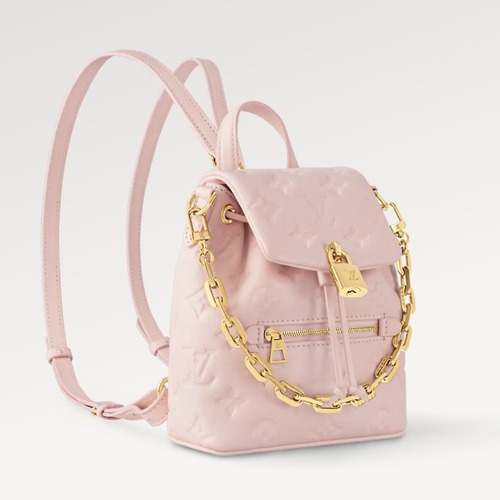 Louis Vuitton Coussin Backpack Mini 루이비통 쿠생 백팩 미니 M13389 모노그램 엠보스드 램스킨 핑크 20cm