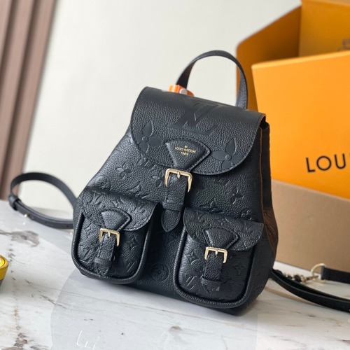 Louis Vuitton Backpack 루이비통 모노그램 앙프렝뜨 백팩 M47072 엠보스드 그레인 카우하이드 블랙 20cm