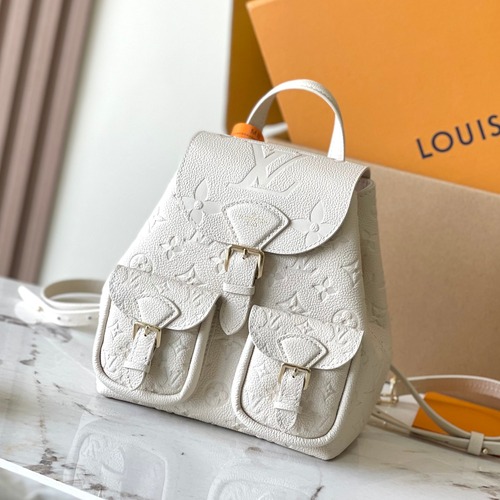 Louis Vuitton Backpack 루이비통 모노그램 앙프렝뜨 백팩 M47072 엠보스드 그레인 카우하이드 아이보리 20cm