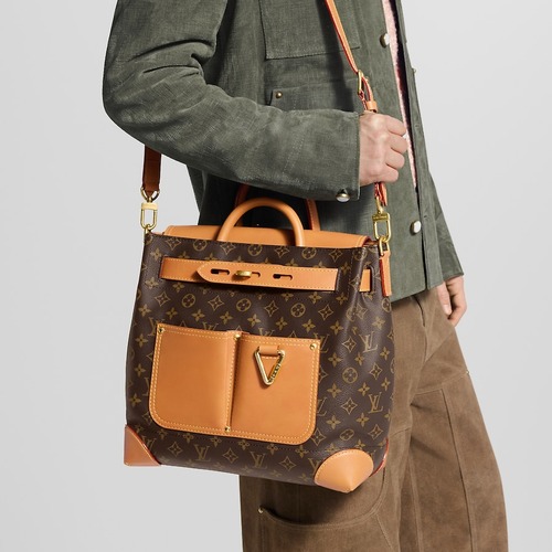 Louis Vuitton Steamer  루이비통 스티머 30 M25989 코티드 캔버스 + 에이징 내추럴 카우하이드 트리밍 33cm