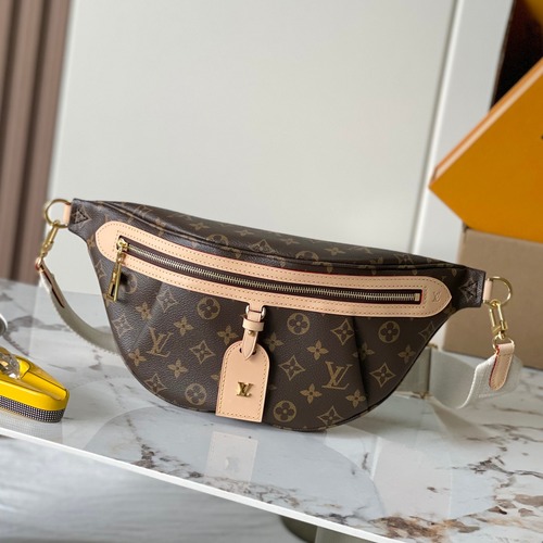 Louis Vuitton High Rise Bumbag 루이비통 하이라이즈 범백 M46784 모노그램 코티드 캔버스 & 카우하이드 트림 38cm